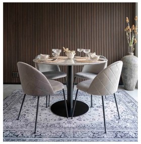 Кръгла маса за хранене с мраморен плот ø 110 cm Bolzano - House Nordic