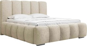 Επενδυμένο κρεβάτι Wizko-Beige-180 x 200