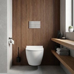 Комплект Структура за Вграждане за WC Slim 024N с Бутон T Brush Steel
