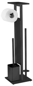 WENKO 71558800 - WC комплект DEBAR 21x70,5 cm неръждаема стомана/черно