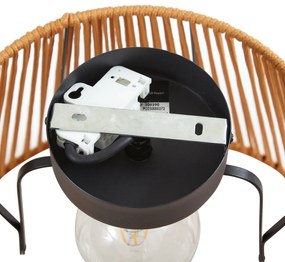 Japandi външна таванна лампа с оранжев въже IP54 - Jayla