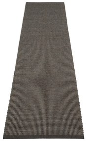Антрацитна пътека за открито и закрито 70x300 cm Emm Black Linen – Pappelina