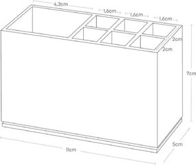 Черна пластмасова стойка за четки за зъби Mist – YAMAZAKI