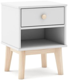 Бяло детско нощно шкафче Esteban - Marckeric