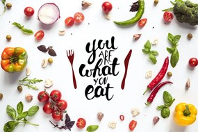 Тапет – С надпис - You are what you eat