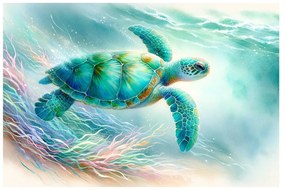 Картина на платно – Морска костенурка в океана