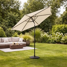 Градински чадър 270 см с наклон Бежово