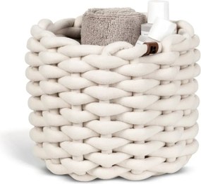 Текстилна кошница ø 21x17 cm Peach Skin Round S – Bigso