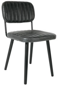 Черен трапезен стол Jake Worn - White Label