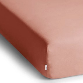 Еластичен чаршаф от джърси в прасковен цвят 240x220 cm Amber – Restilo