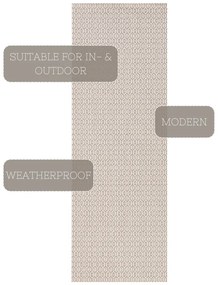 Сив килим за открито , 80 x 200 cm Coin - NORTHRUGS