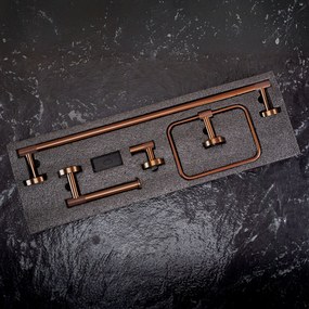 Комплект аксесоари за баня GRID Brush Copper 4 части