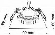 Вдлъбнати Точкова светлина покрив Maytoni Atom square-бял