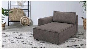 Светлокафяв модул за диван от велур, ляв ъгъл Nihad modular - Bobochic Paris