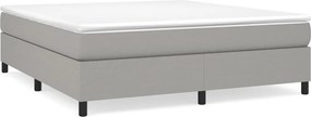 3120878 vidaXL Рамка за легло с пружини, светлосива, 180x200 см, плат