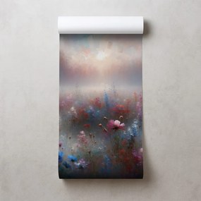 Тапет – Нежни цветя в мъглива мъгла