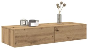 859994 vidaXL Стенен рафт с чекмеджета 100x36x19 см инженерно дърво