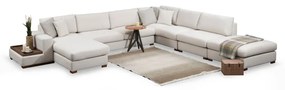 Бял ъглов диван (U-образен) Loop - Balcab Home