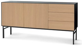 Черен скрин с дъбови врати Edge by Hammel - Hammel Furniture
