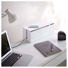 Бяла кутия за зарядно устройство Уеб кабелна кутия - YAMAZAKI