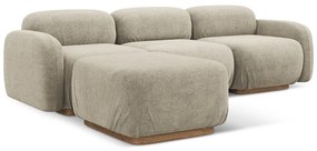 Бежов модулен ъглов диван от букле Ailani – Makamii