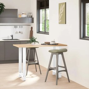 4013325 vidaXL Крака за бар маса, бели, 2 бр., 40 x (90-91) см, стомана