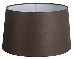 Ленен абажур кафяв кръгъл ъглов 35/30/18