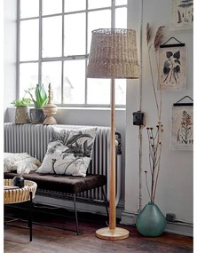 Подова лампа с ратанов абажур в естествен цвят (височина 160 cm) Kakasi – Bloomingville