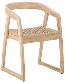 Трапезен стол от масивно каучуково дърво в естествен цвят Serrone – Bloomingville