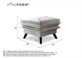 Светлобежова табуретка за крака Charming Charlie - Miuform