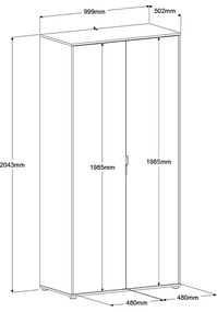 Гардероб Randers 2-врати