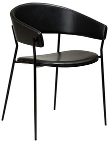 Матово черно трапезен стол с подлакътници Crib – DAN-FORM Denmark