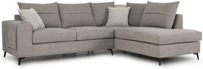 Ъглов диван Hannah-Сиво специално-Дясно