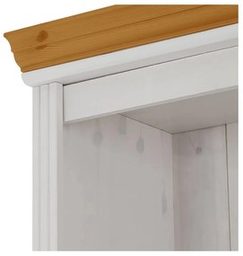 Бяла библиотека от масивен бор 74x223x37 cm Anita – Støraa