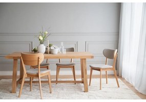 Трапезна маса от полирана дъбова дървесина , 170 x 95 cm Brooklyn - Rowico