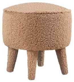 Кафяв детски пуф от плат букле Moouv – Artie