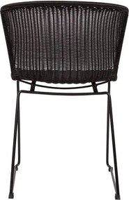 Черни градински столове в комплект 2 бр. от изкуствен ратан Wings – WOOOD