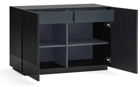 Черен нисък скрин с чекмеджета 100x70 cm Doric - Teulat