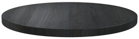 813660 vidaXL Плот за маса, черен, Ø50x2,5 см, бор масив
