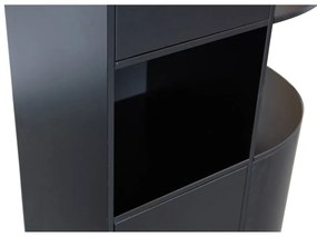 Черен модулен шкаф за книги от борова дървесина 78x210 cm Finca - WOOOD