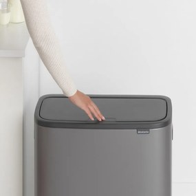 Кош за боклук Brabantia Bo Touch 1001276, 60 л, Плавно и безшумно отваряне, Голям отвор, Бронз