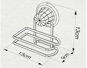 поставка за тоалетна хартия TEKNO TEL DM-271 ,хром