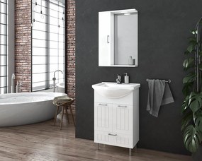 Огледало с десен шкаф Drop Ritmo 55-White