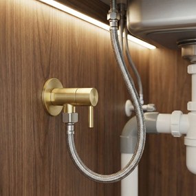 Ъглов вентил 1/2" x 3/8" Brush Gold