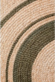 Двустранен/ръчно изработен ютен кръгъл килим в естествен цвят ø 150 cm Basil – Hanse Home