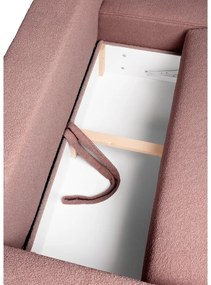 Светлорозов разтегателен ъглов диван от букле (десен ъгъл) Quinoa – Bonami Selection