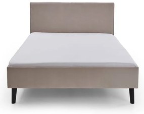 Бяло/кремаво двойно легло 140x200 cm тапицирано без ламелно дъно Leira – Meise Möbel