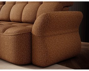 Жълт/кафяв кадифен сгъваем/с място за съхранение ъглов диван (ляв ъгъл) Beneth – ELTAP