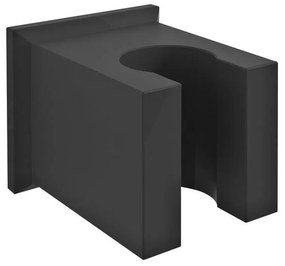 Матово черно месингов държач за душ слушалка – Sapho