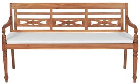 43058 vidaXL Пейка Батавия с възглавници, 150 см, тиково дърво